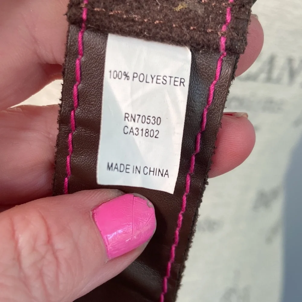 Gymboree Girls Brown Suede Belt w/ Princesses in Gowns Throughout